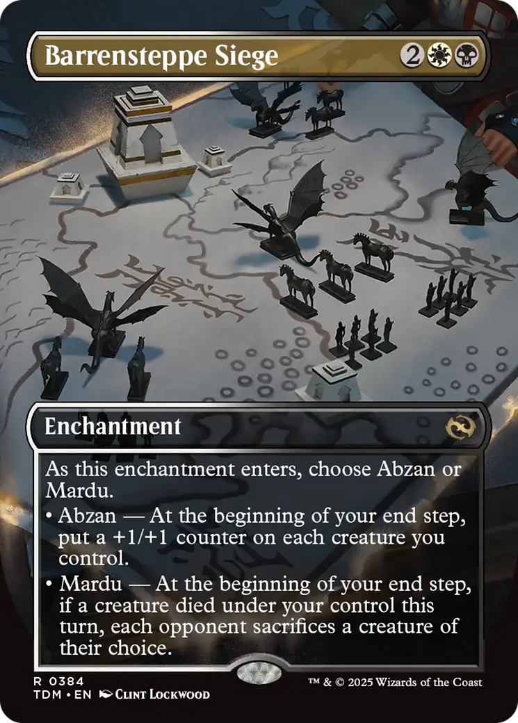 Barrensteppe Siege (Borderless) (TDM-384) - Tarkir: Dragonstorm - Premium MTG Single from Wizards of the Coast - Just $0.16! Shop now at Game Crave Tournament Store