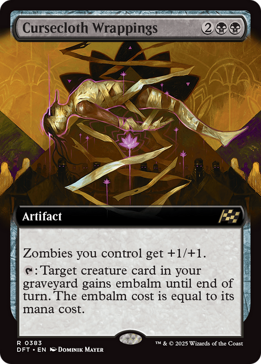 Cursecloth Wrappings (Extended Art) (DFT-383) - Aetherdrift Foil - Premium MTG Single from Wizards of the Coast - Just $0.15! Shop now at Game Crave Tournament Store