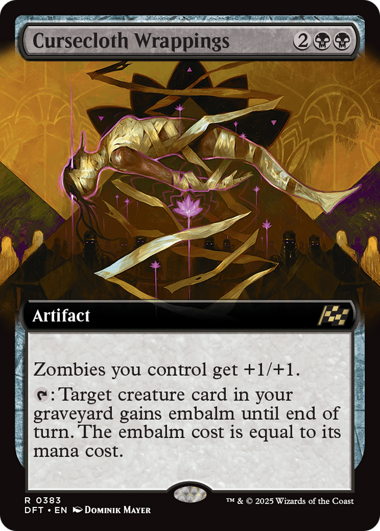 Cursecloth Wrappings (Extended Art) (DFT-383) - Aetherdrift - Premium MTG Single from Wizards of the Coast - Just $0.10! Shop now at Game Crave Tournament Store
