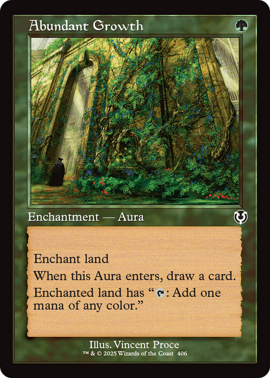 Abundant Growth (Retro Frame) (-406) - Innistrad Remastered Foil - Premium MTG Single from Wizards of the Coast - Just $0.30! Shop now at Game Crave Tournament Store