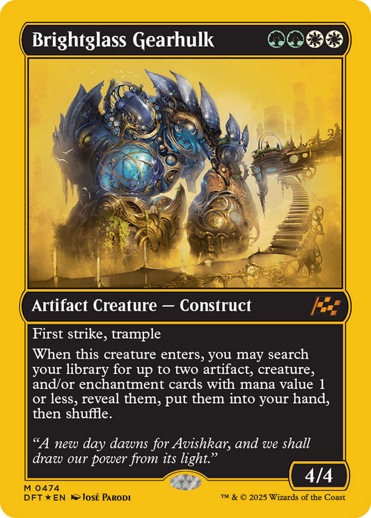 Brightglass Gearhulk (First-Place Foil) (DFT-474) - Aetherdrift Foil - Premium MTG Single from Wizards of the Coast - Just $3.80! Shop now at Game Crave Tournament Store