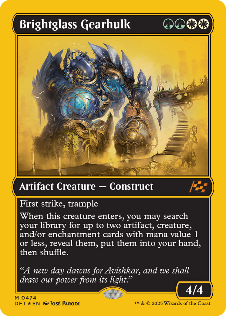 Brightglass Gearhulk (First-Place Foil) (DFT-474) - Aetherdrift - Premium MTG Single from Wizards of the Coast - Just $3.80! Shop now at Game Crave Tournament Store