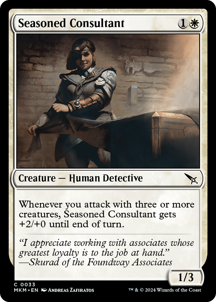 Seasoned Consultant (MKM-033) - Murders at Karlov Manor - Premium MTG Single from Wizards of the Coast - Just $0.25! Shop now at Game Crave Tournament Store