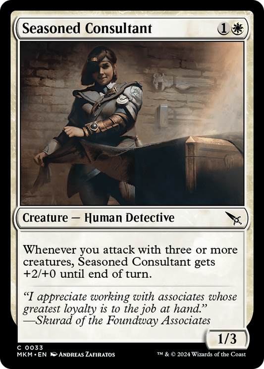 Seasoned Consultant (MKM-033) - Murders at Karlov Manor - Premium MTG Single from Wizards of the Coast - Just $0.25! Shop now at Game Crave Tournament Store
