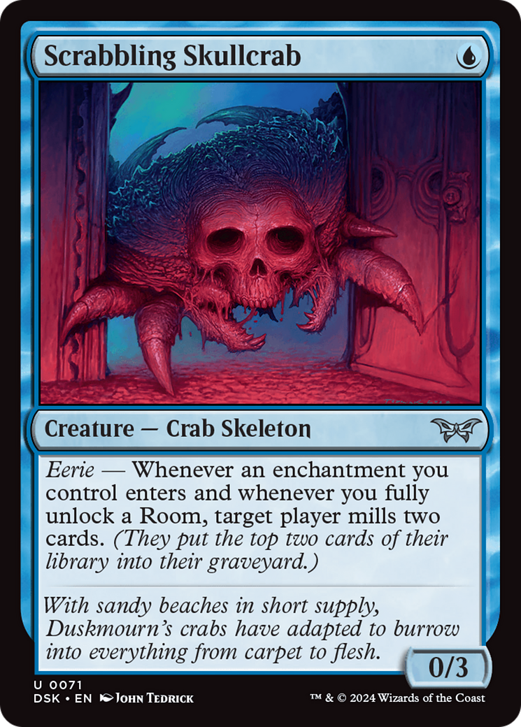 Scrabbling Skullcrab (DSK-071) - Duskmourn: House of Horror - Premium MTG Single from Wizards of the Coast - Just $0.25! Shop now at Game Crave Tournament Store