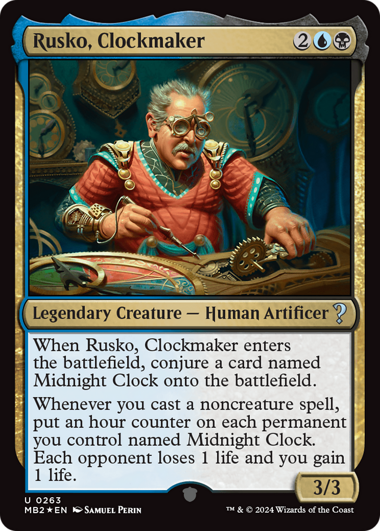 Rusko, Clockmaker (MB2-263) - Mystery Booster 2 Foil - Premium MTG Single from Wizards of the Coast - Just $75.63! Shop now at Game Crave Tournament Store
