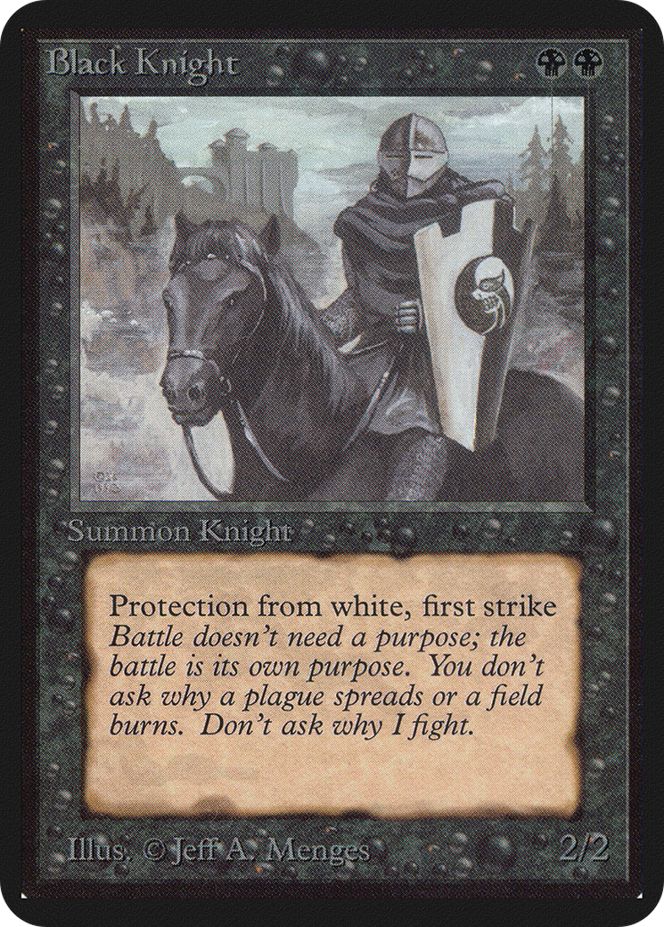Black Knight (LEA-094) - Limited Edition Alpha - Premium MTG Single from Wizards of the Coast - Just $333.20! Shop now at Game Crave Tournament Store