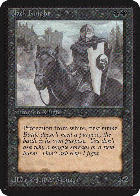 Black Knight (LEA-094) - Limited Edition Alpha - Premium MTG Single from Wizards of the Coast - Just $333.20! Shop now at Game Crave Tournament Store