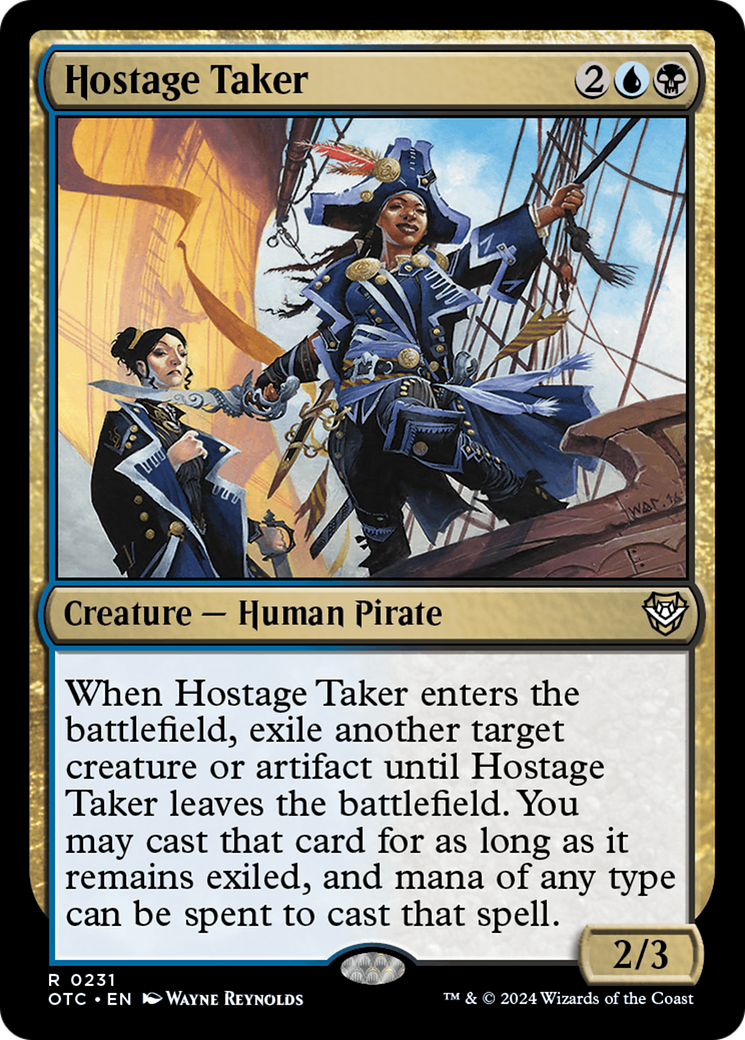 Hostage Taker (OTC-231) - Outlaws of Thunder Junction Commander - Premium MTG Single from Wizards of the Coast - Just $0.25! Shop now at Game Crave Tournament Store