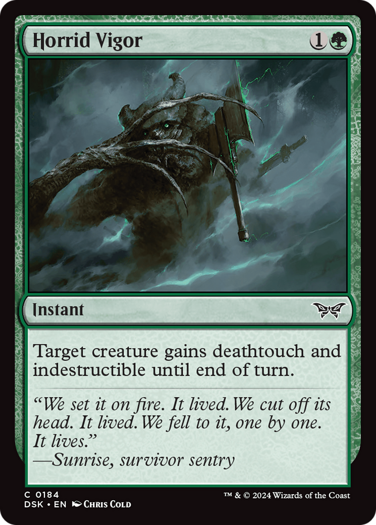 Horrid Vigor (DSK-184) - Duskmourn: House of Horror - Premium MTG Single from Wizards of the Coast - Just $0.25! Shop now at Game Crave Tournament Store