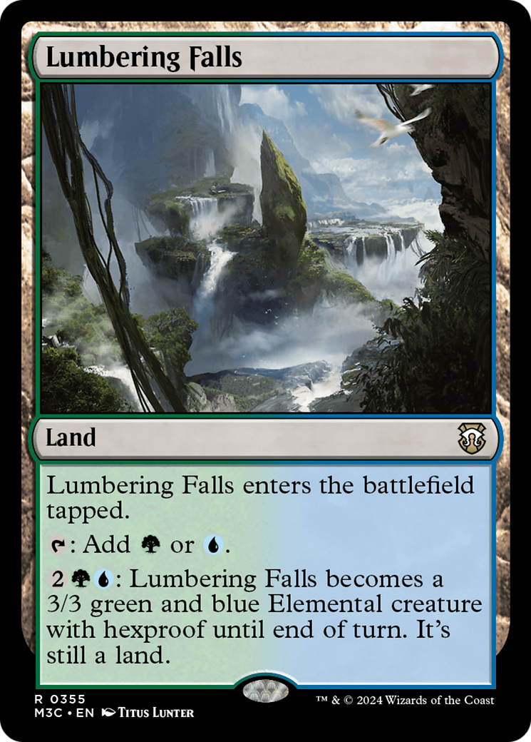 Lumbering Falls (M3C-355) - Modern Horizons 3 Commander Foil - Premium MTG Single from Wizards of the Coast - Just $0.25! Shop now at Game Crave Tournament Store