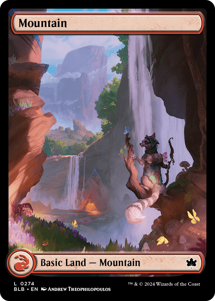 Mountain (BLB-274) - Bloomburrow Foil - Premium MTG Single from Wizards of the Coast - Just $0.25! Shop now at Game Crave Tournament Store