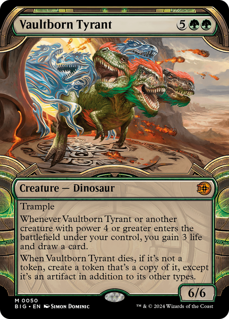Vaultborn Tyrant (BIG-050) - The Big Score: (Showcase) (Borderless) Foil - Premium MTG Single from Wizards of the Coast - Just $55.34! Shop now at Game Crave Tournament Store