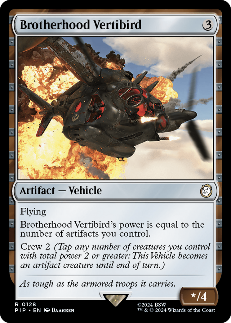 Brotherhood Vertibird (PIP-128) - Fallout - Premium MTG Single from Wizards of the Coast - Just $0.25! Shop now at Game Crave Tournament Store