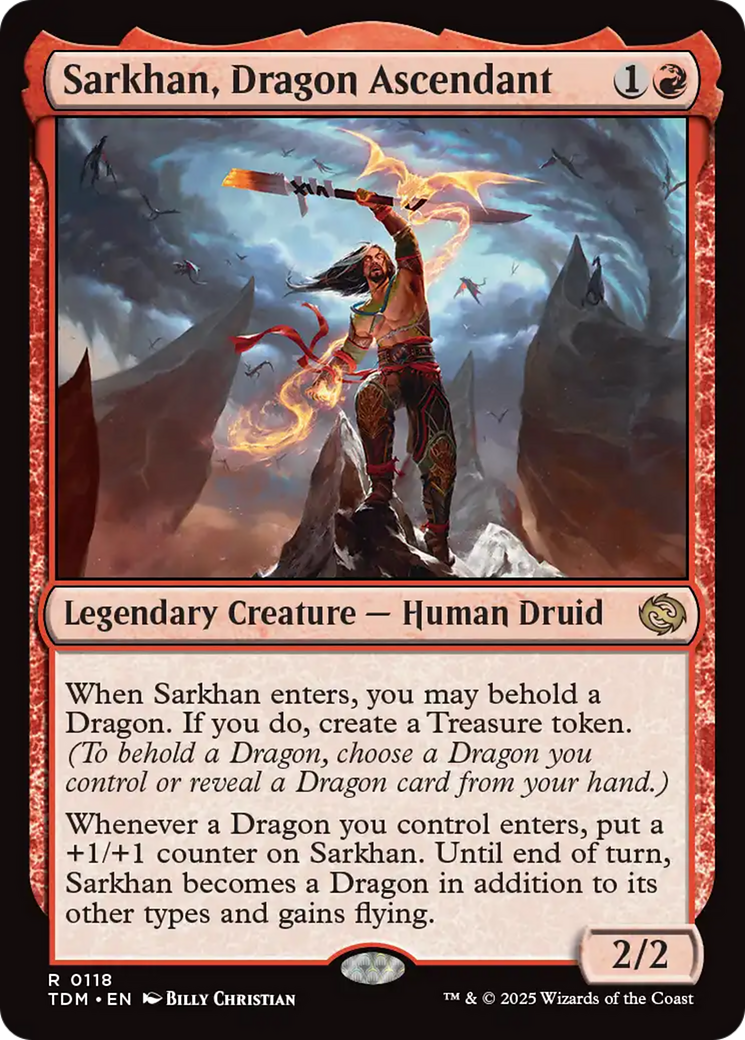 Sarkhan, Dragon Ascendant (TDM-118) - Tarkir: Dragonstorm Foil - Premium MTG Single from Wizards of the Coast - Just $0.08! Shop now at Game Crave Tournament Store