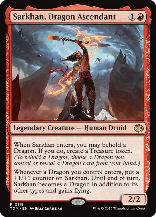 Sarkhan, Dragon Ascendant (TDM-118) - Tarkir: Dragonstorm Foil - Premium MTG Single from Wizards of the Coast - Just $0.08! Shop now at Game Crave Tournament Store
