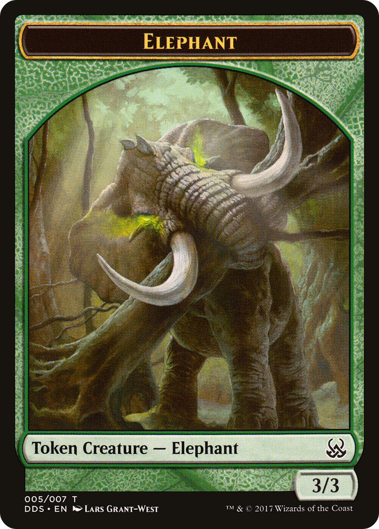 Elephant (TDDS-005) - Duel Decks: Mind vs. Might Tokens