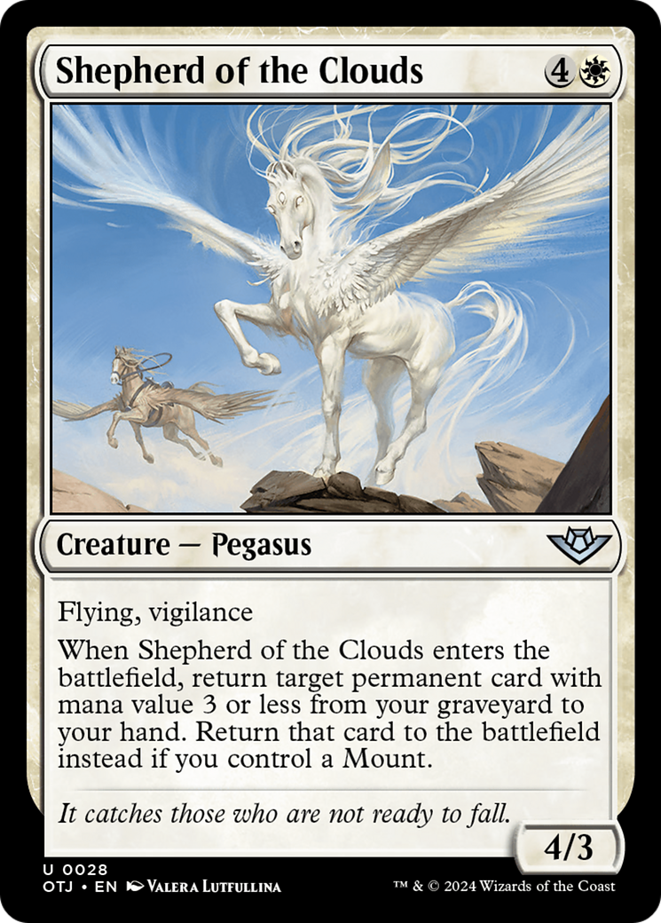 Shepherd of the Clouds (OTJ-028) - Outlaws of Thunder Junction - Premium MTG Single from Wizards of the Coast - Just $0.25! Shop now at Game Crave Tournament Store