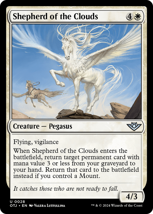 Shepherd of the Clouds (OTJ-028) - Outlaws of Thunder Junction - Premium MTG Single from Wizards of the Coast - Just $0.25! Shop now at Game Crave Tournament Store