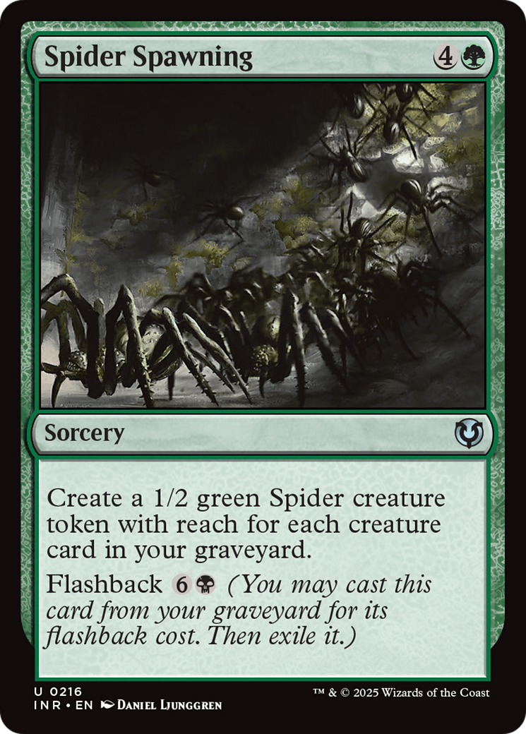 Spider Spawning (-216) - Innistrad Remastered Foil - Premium MTG Single from Wizards of the Coast - Just $0.25! Shop now at Game Crave Tournament Store