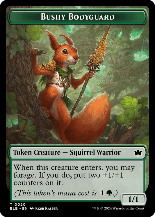Bushy Bodyguard (BLB-020) - Bloomburrow Tokens Foil