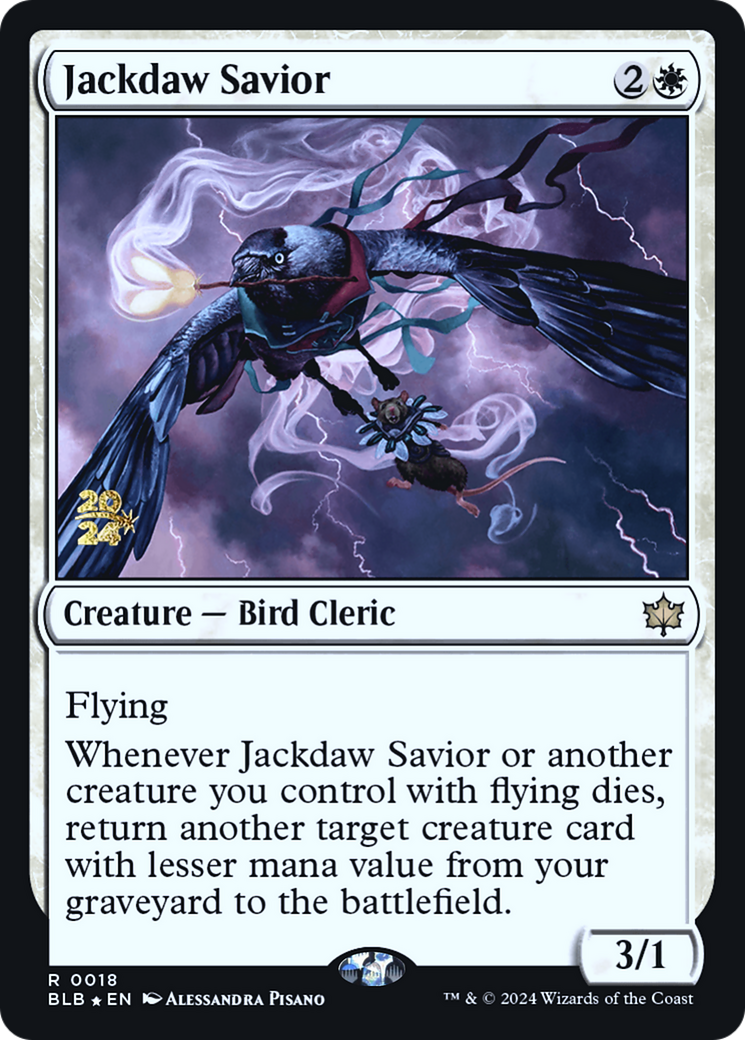 Jackdaw Savior (PBLB-18S) - Bloomburrow Promos Foil - Premium MTG Single from Wizards of the Coast - Just $0.43! Shop now at Game Crave Tournament Store