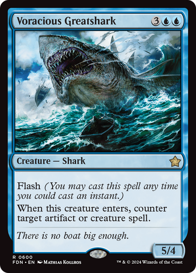 Voracious Greatshark (FDN-600) - Foundations - Premium MTG Single from Wizards of the Coast - Just $0.25! Shop now at Game Crave Tournament Store