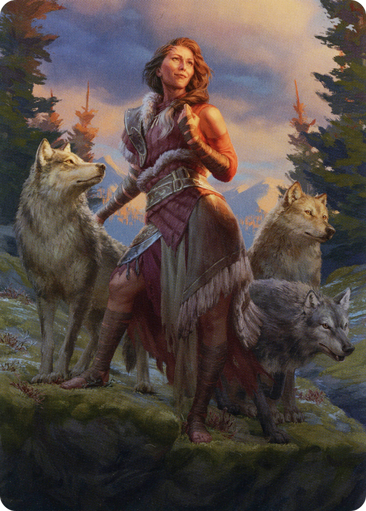 Arlinn, the Pack's Hope // Arlinn, the Pack's Hope (AMID-001) - Midnight Hunt Art Series (Borderless) - Premium MTG Single from Wizards of the Coast - Just $0! Shop now at Game Crave Tournament Store