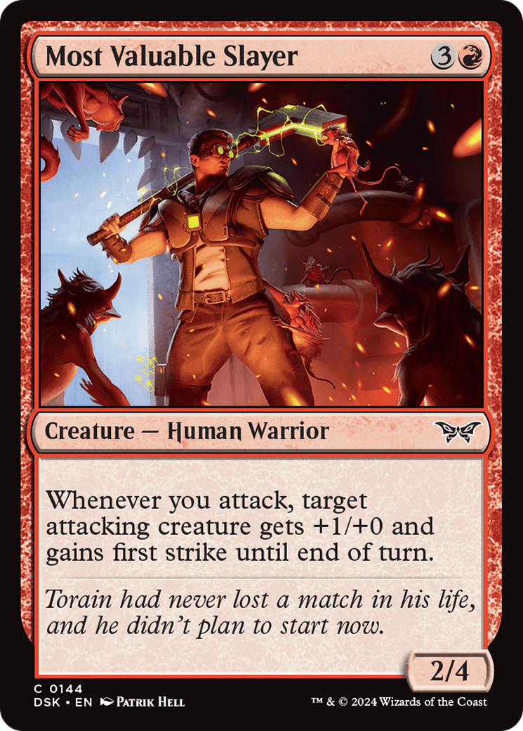 Most Valuable Slayer (DSK-144) - Duskmourn: House of Horror Foil - Premium MTG Single from Wizards of the Coast - Just $0.25! Shop now at Game Crave Tournament Store