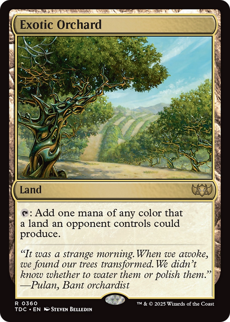 Exotic Orchard (TDC-360) - Tarkir: Dragonstorm Commander - Premium MTG Single from Wizards of the Coast - Just $0.08! Shop now at Game Crave Tournament Store