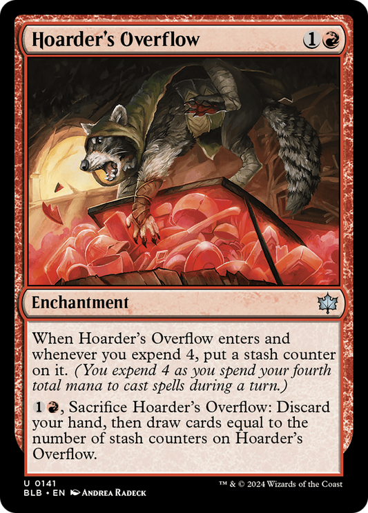 Hoarder's Overflow (BLB-141) - Bloomburrow - Premium MTG Single from Wizards of the Coast - Just $0.25! Shop now at Game Crave Tournament Store