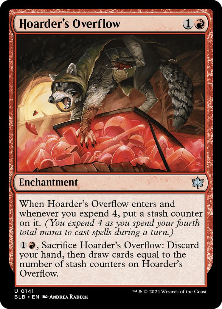 Hoarder's Overflow (BLB-141) - Bloomburrow Foil - Premium MTG Single from Wizards of the Coast - Just $0.25! Shop now at Game Crave Tournament Store