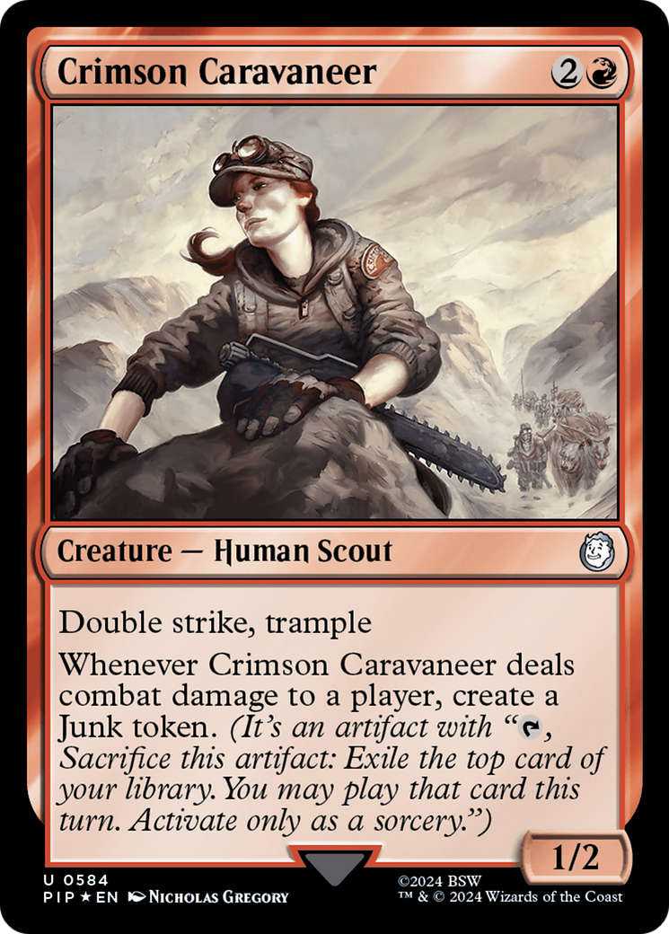 Crimson Caravaneer (PIP-584) - Fallout Foil - Premium MTG Single from Wizards of the Coast - Just $3.16! Shop now at Game Crave Tournament Store