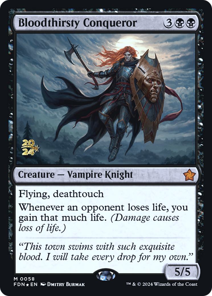 Bloodthirsty Conqueror (PRE-58S) - Foundations Promos Foil - Premium MTG Single from Wizards of the Coast - Just $10.23! Shop now at Game Crave Tournament Store