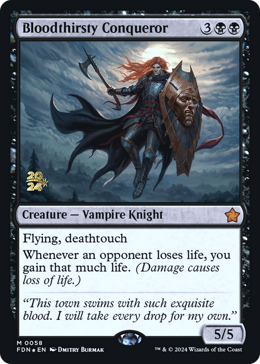 Bloodthirsty Conqueror (PRE-58S) - Foundations Promos Foil - Premium MTG Single from Wizards of the Coast - Just $10.23! Shop now at Game Crave Tournament Store