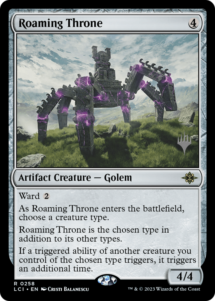 Roaming Throne (PLCI-258P) - The Lost Caverns of Ixalan Promos Foil - Premium MTG Single from Wizards of the Coast - Just $26.26! Shop now at Game Crave Tournament Store
