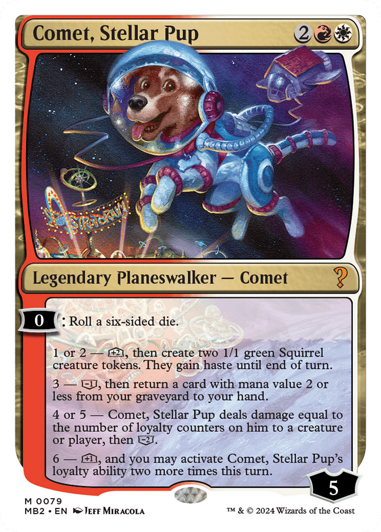 Comet, Stellar Pup (MB2-079) - Mystery Booster 2 - Premium MTG Single from Wizards of the Coast - Just $2.41! Shop now at Game Crave Tournament Store