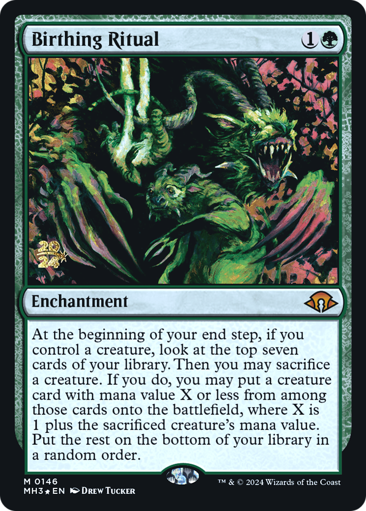 Birthing Ritual (PMH3-146S) - Modern Horizons 3 Promos Foil - Premium MTG Single from Wizards of the Coast - Just $4.34! Shop now at Game Crave Tournament Store