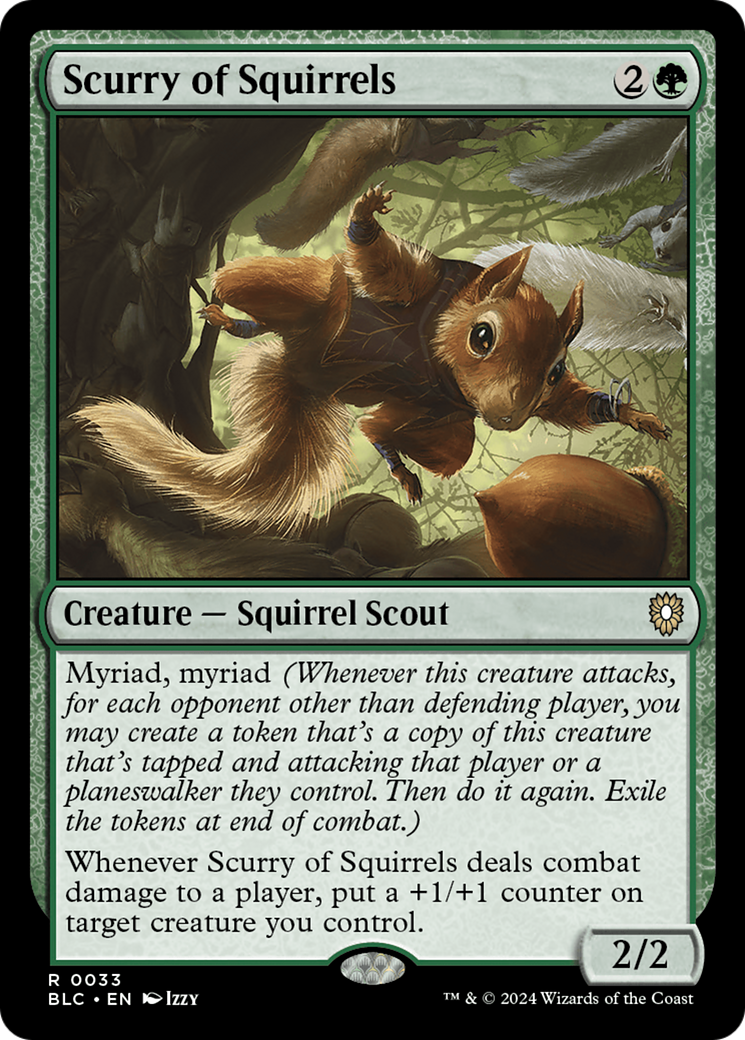 Scurry of Squirrels (BLC-033) - Bloomburrow Commander - Premium MTG Single from Wizards of the Coast - Just $0.52! Shop now at Game Crave Tournament Store