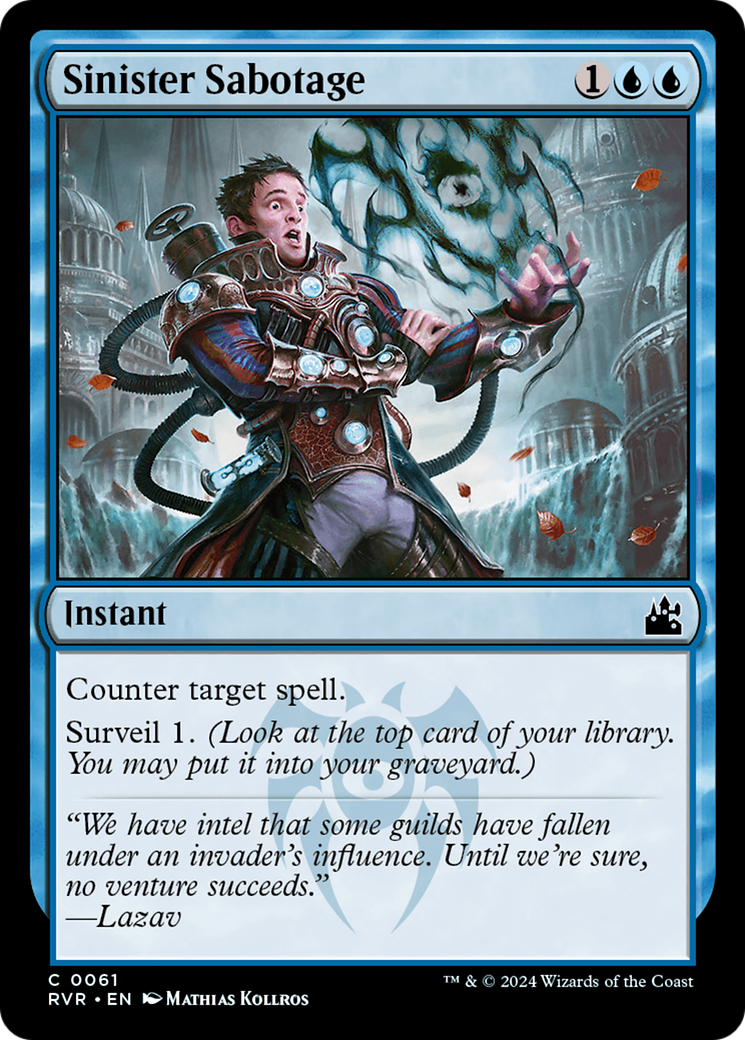 Sinister Sabotage (RVR-061) - Ravnica Remastered Foil - Premium MTG Single from Wizards of the Coast - Just $0.25! Shop now at Game Crave Tournament Store