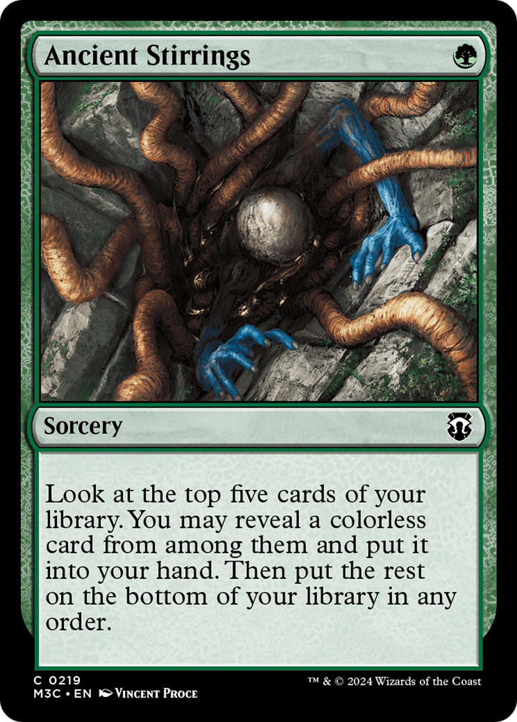 Ancient Stirrings (M3C-219) - Modern Horizons 3 Commander Foil - Premium MTG Single from Wizards of the Coast - Just $0.25! Shop now at Game Crave Tournament Store
