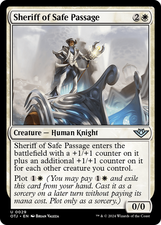 Sheriff of Safe Passage (OTJ-029) - Outlaws of Thunder Junction - Premium MTG Single from Wizards of the Coast - Just $0.25! Shop now at Game Crave Tournament Store