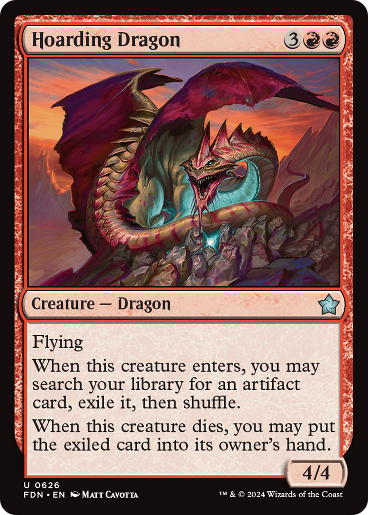 Hoarding Dragon (FDN-626) - Foundations - Premium MTG Single from Wizards of the Coast - Just $0.25! Shop now at Game Crave Tournament Store