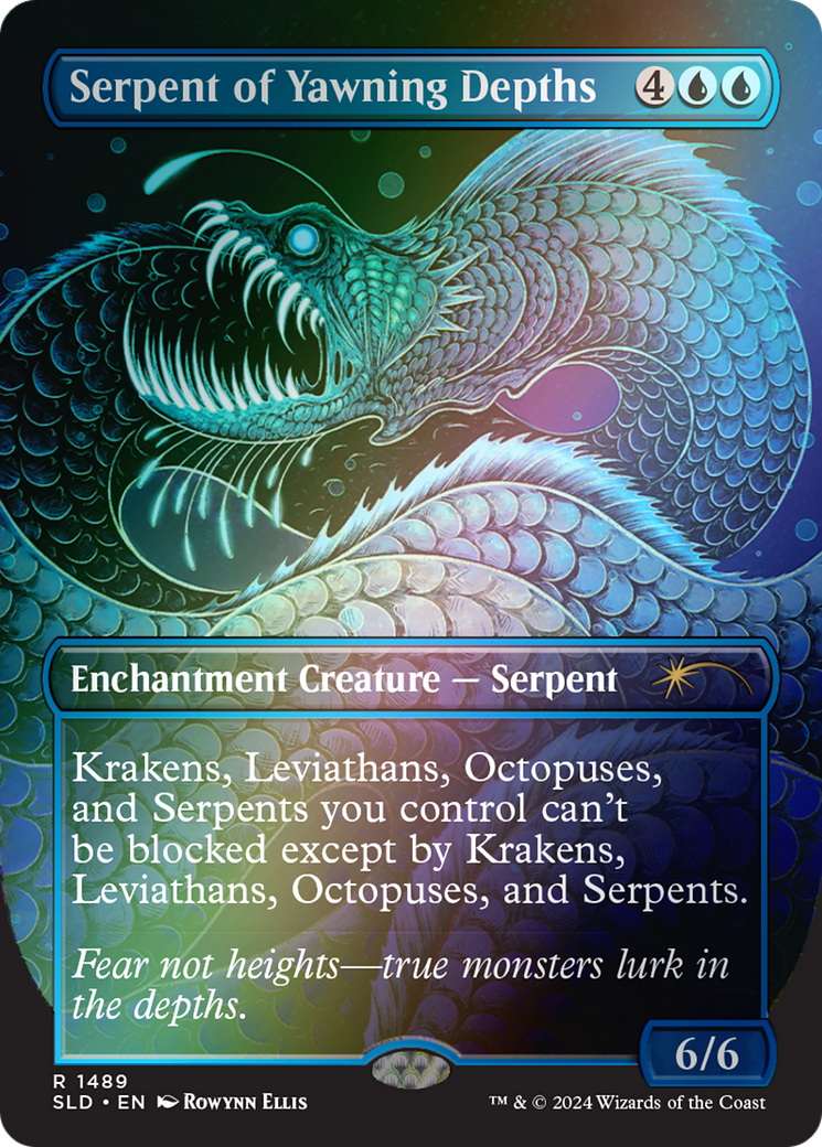Serpent of Yawning Depths (SLD-1489★) - Secret Lair Drop Foil - Premium MTG Single from Wizards of the Coast - Just $17.81! Shop now at Game Crave Tournament Store