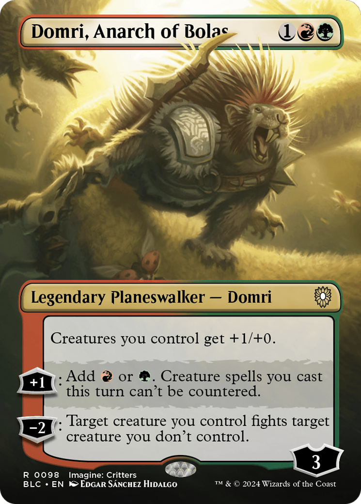 Domri, Anarch of Bolas (BLC-098) - Bloomburrow Commander (Borderless) - Premium MTG Single from Wizards of the Coast - Just $0.25! Shop now at Game Crave Tournament Store