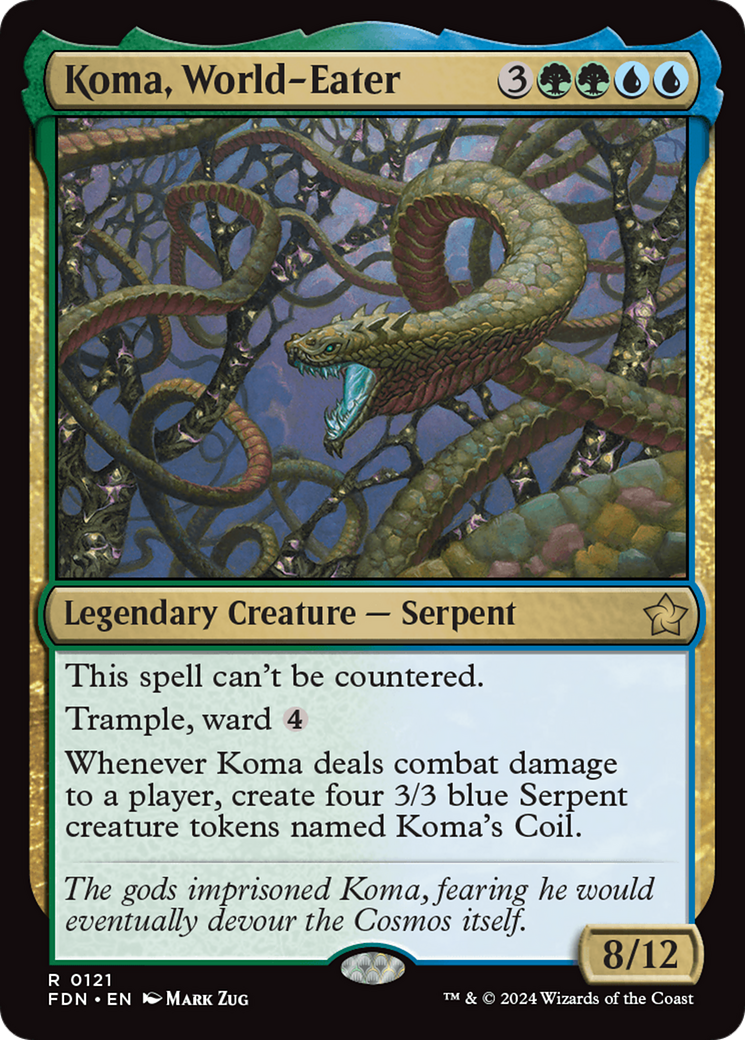 Koma, World-Eater (FDN-121) - Foundations Foil - Premium MTG Single from Wizards of the Coast - Just $0.79! Shop now at Game Crave Tournament Store