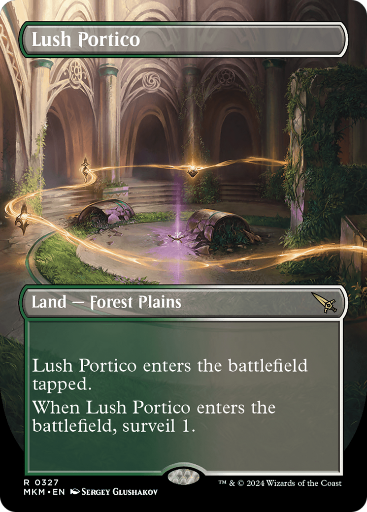 Lush Portico (MKM-327) - Murders at Karlov Manor (Borderless) - Premium MTG Single from Wizards of the Coast - Just $6.84! Shop now at Game Crave Tournament Store