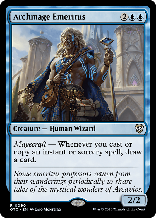 Archmage Emeritus (OTC-090) - Outlaws of Thunder Junction Commander - Premium MTG Single from Wizards of the Coast - Just $1.69! Shop now at Game Crave Tournament Store