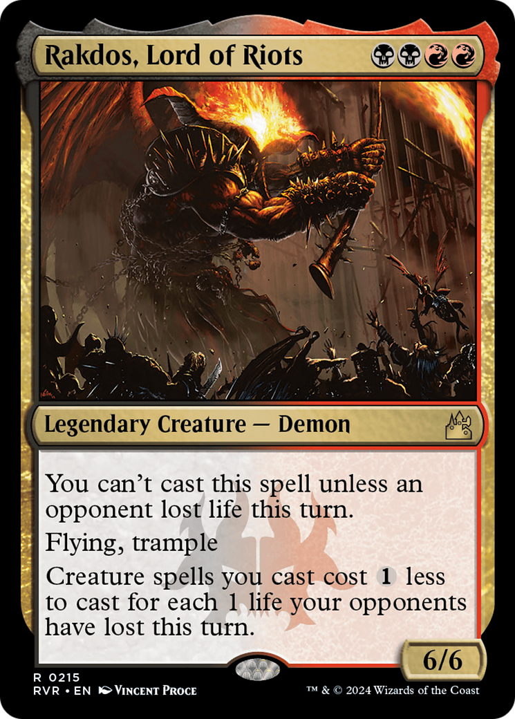 Rakdos, Lord of Riots (RVR-215) - Ravnica Remastered - Premium MTG Single from Wizards of the Coast - Just $0.87! Shop now at Game Crave Tournament Store