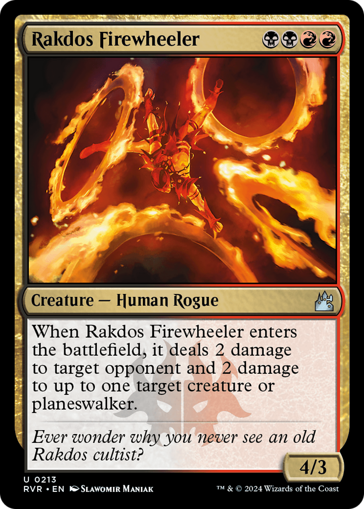 Rakdos Firewheeler (RVR-213) - Ravnica Remastered - Premium MTG Single from Wizards of the Coast - Just $0.25! Shop now at Game Crave Tournament Store